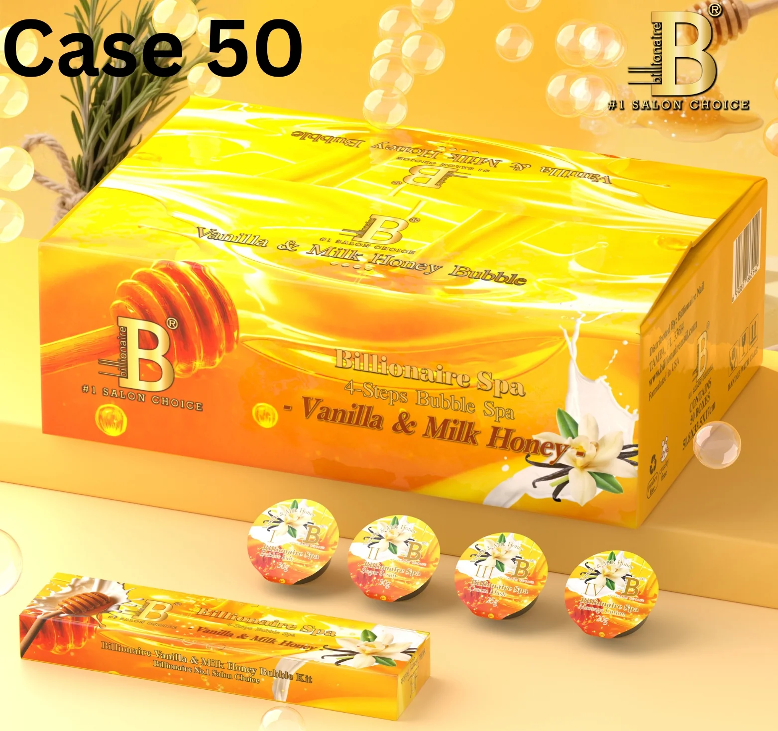 4 Step Bubble - Vanilla Milk Honey CASE - WS