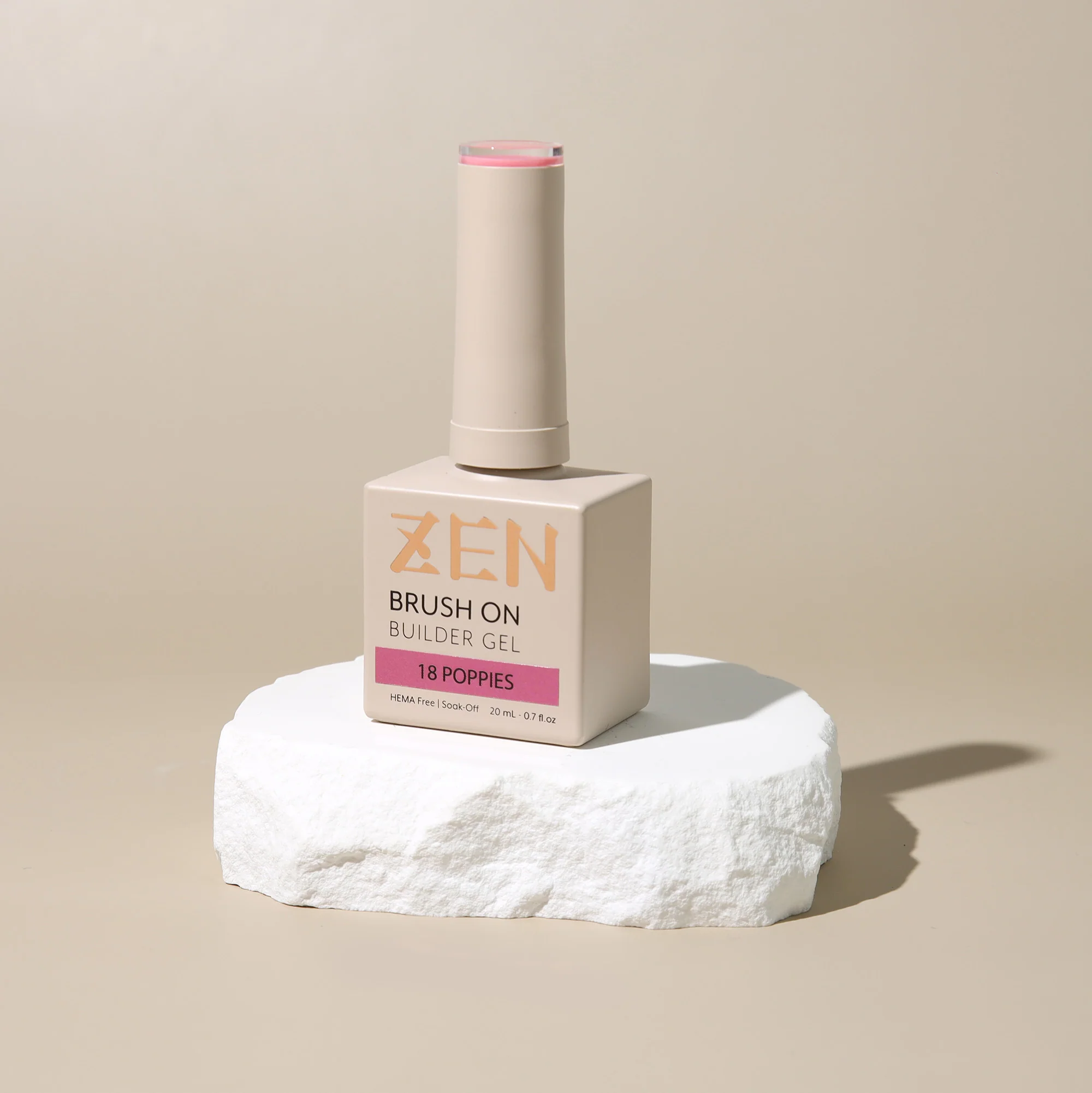 KaZEN Brush On Builder Gel - #18 Poppies