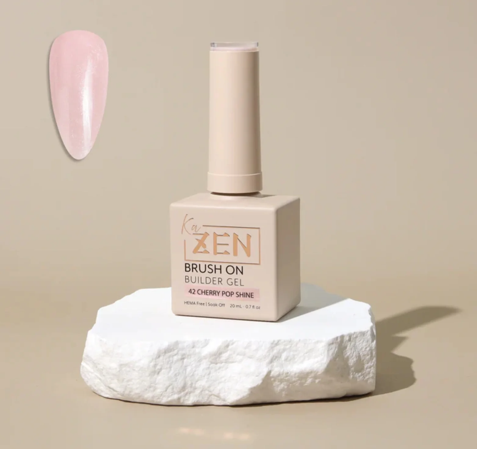 KaZen Brush On Builder Gel - #42 Cherry Pop Shine