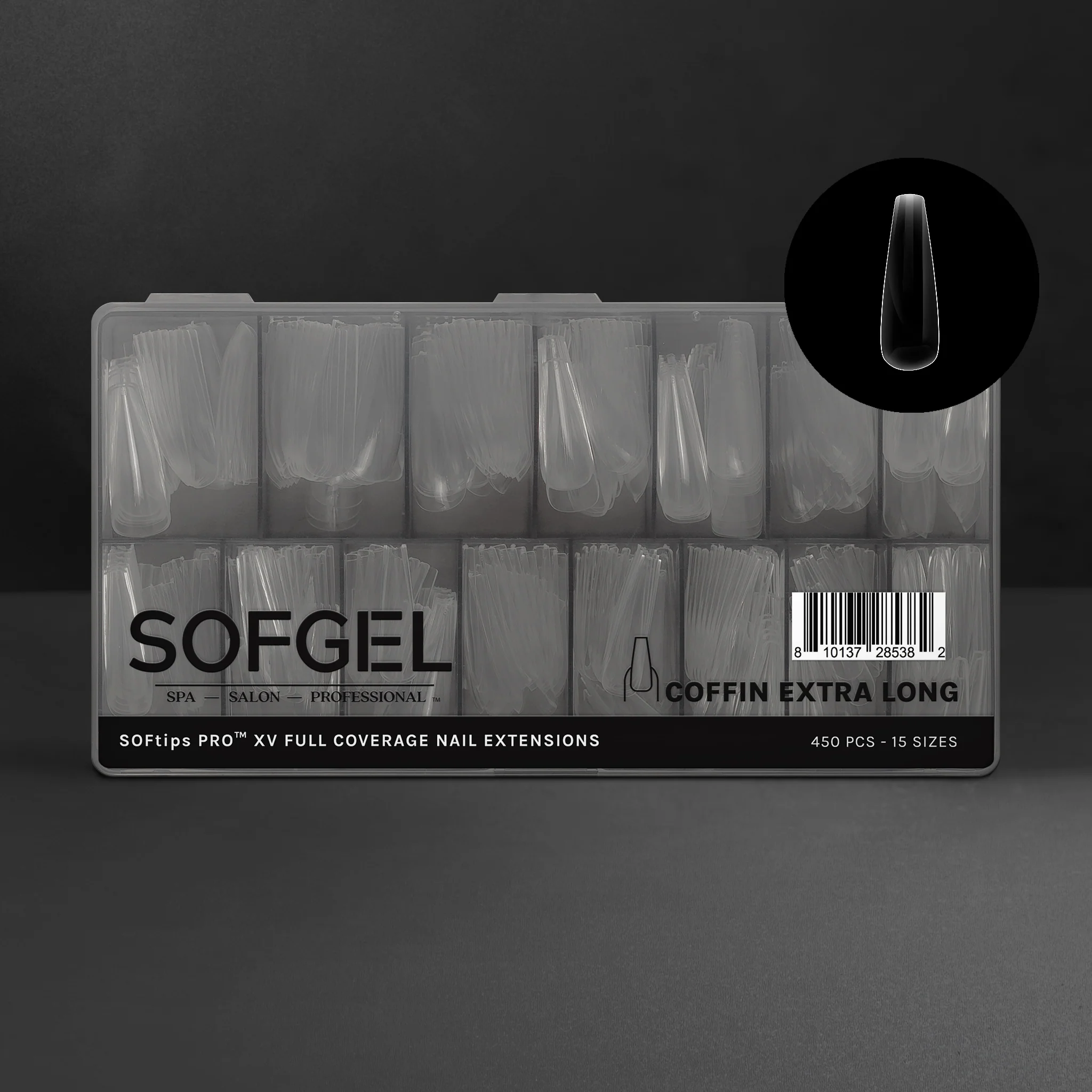 Gel-X Tips - XV Sculpted Coffin X-Long - WS