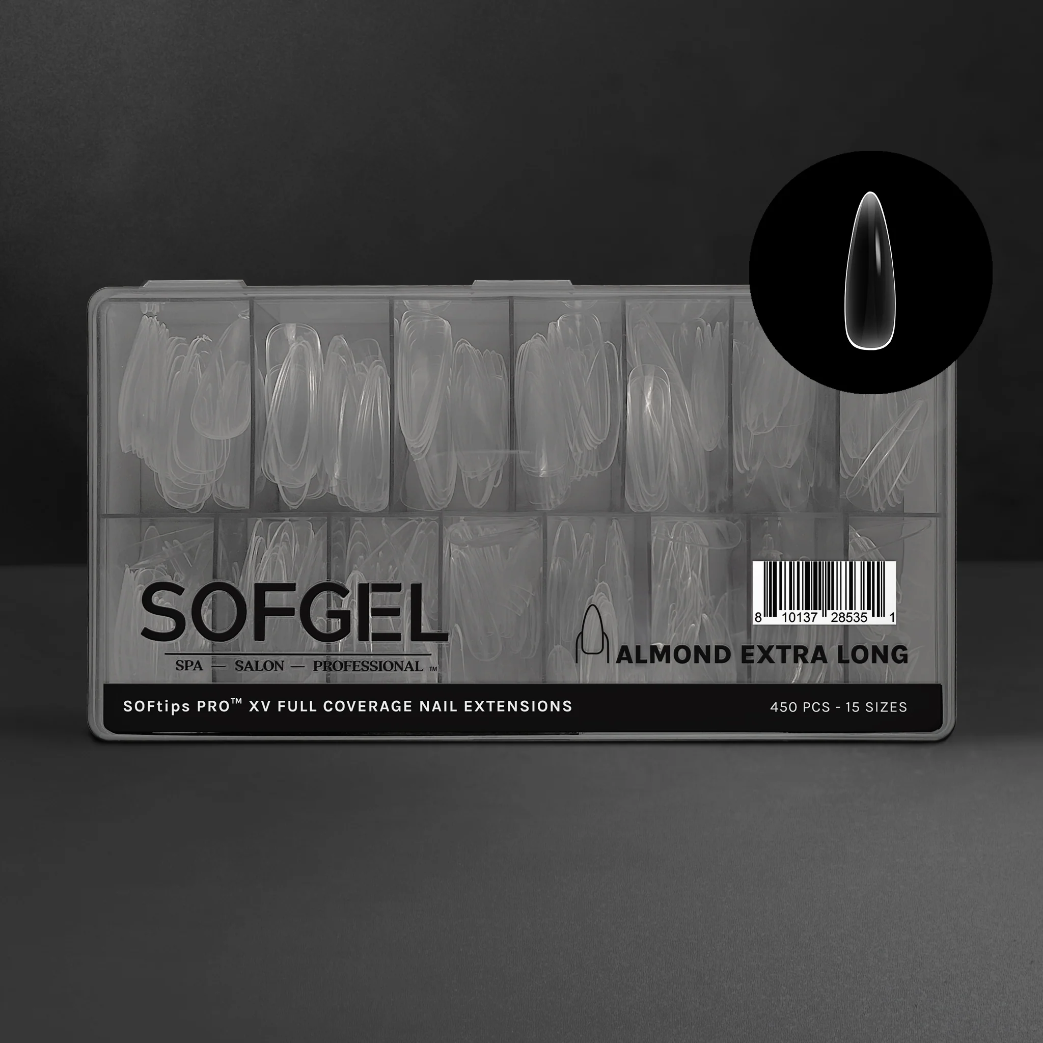 Gel-X Tips - XV Sculpted Almond X-Long - WS