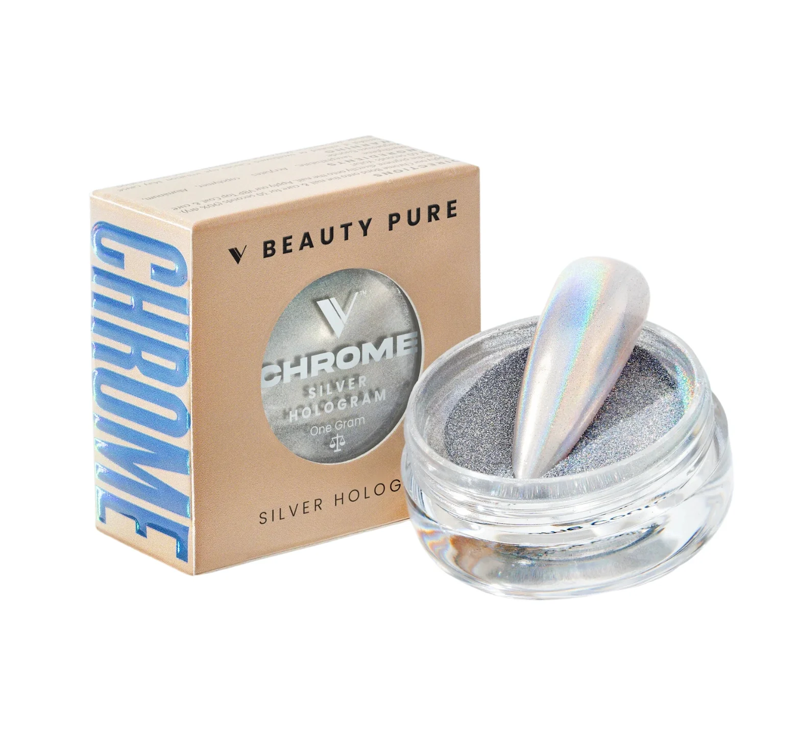 Chrome Powder Silver Hologram