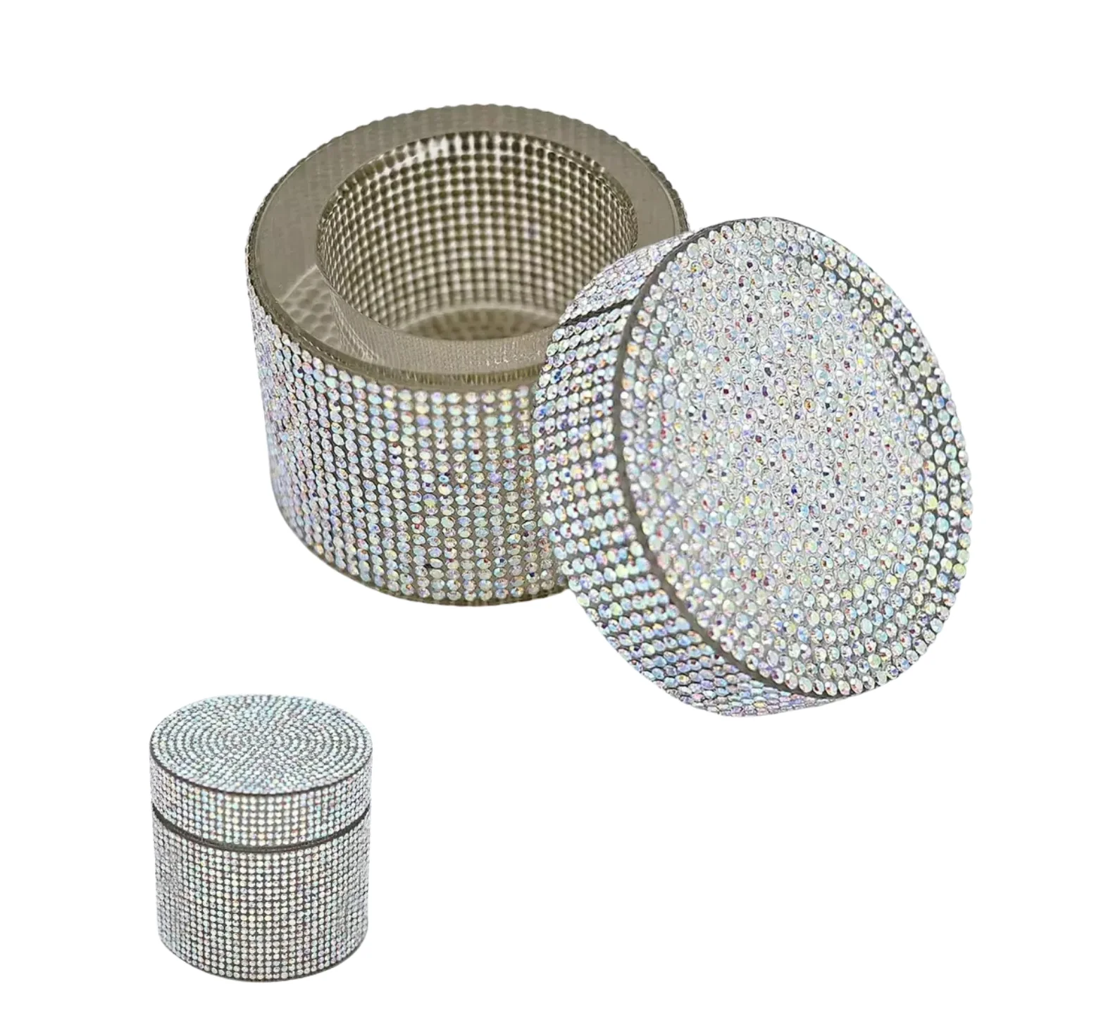 Rhinestone Dappen Dish W/ Lid - WS